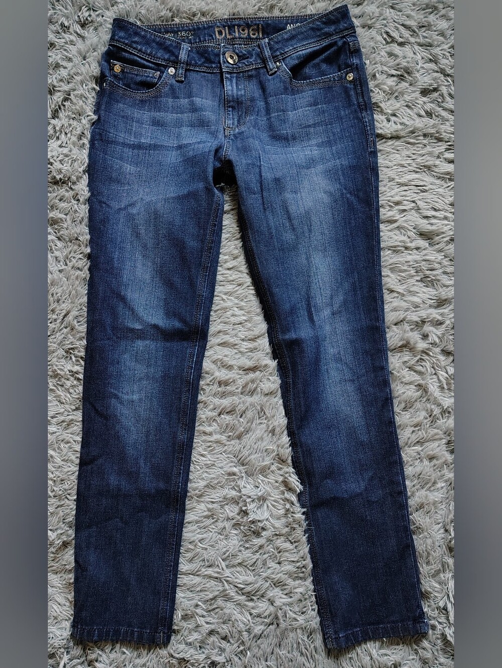 DL1961 Angel Mid-Rise Skinny Ankle Lombard Dark Wash Women's Jeans Size 29
